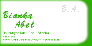 bianka abel business card